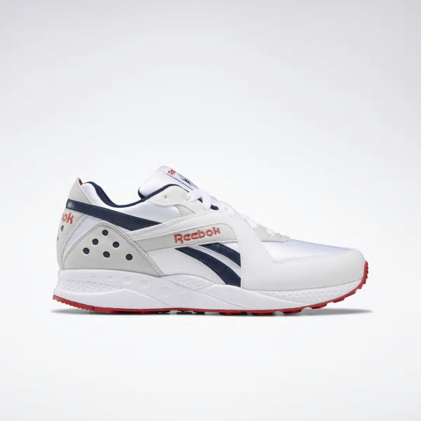 Reebok Pyro Shoes For Men Colour:White/Grey/Navy/Red